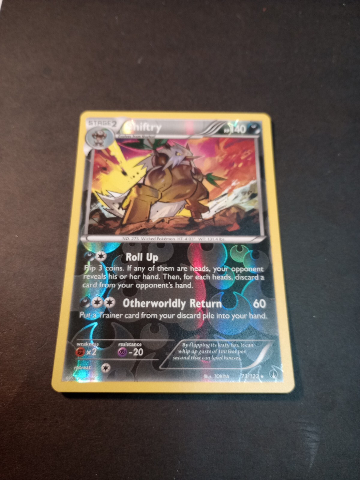 Pokemon Breakpoint Shiftry Reverse Holo Rare Card 73/122 NM