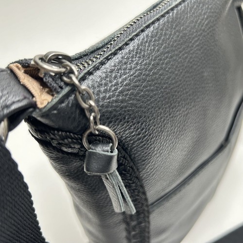 *THE SAK Lucia Leather/Crochet Hand-Crochet Crossbody Black New - Picture 10 of 13