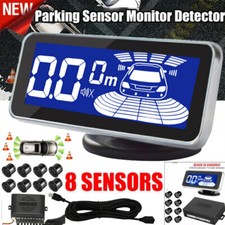 LCD Rückfahrwarner Einparkhilfe 8 Sensoren vorne hinten zum Nachrüsten Parkhilfe
