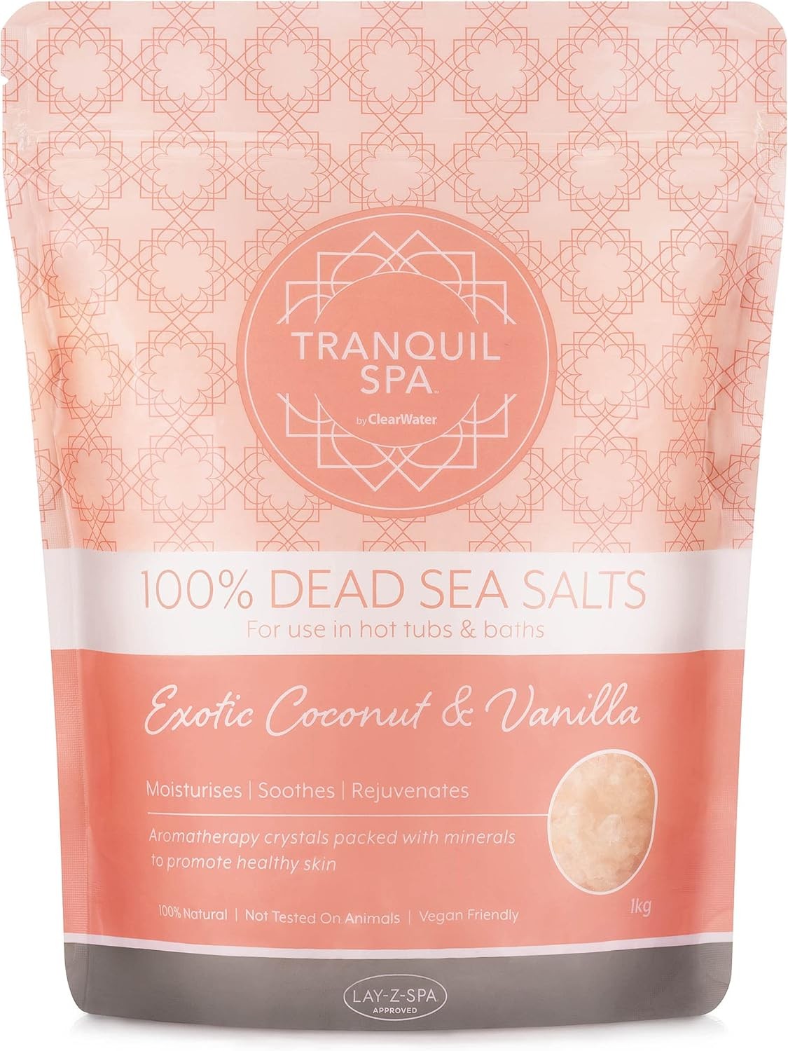 Clearwater Tranquil Spa 100% Dead Sea Salt 1KG, Bath and Hot Tub Salts, Hot Tub