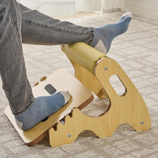 Foot Rest for under Desk at Work- Adjustable Rocking Foot Stool with 3 Height Po