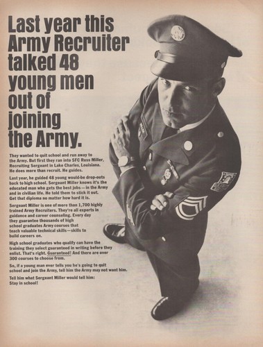 1967 US Army Recruiter Vintage Print Ad Military Enlistment Poster Retro War