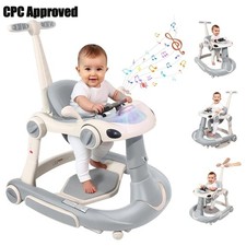 Baby Walker Foldable w/ Music Light  Height Adjustable for 6-18 Month Boys Girl