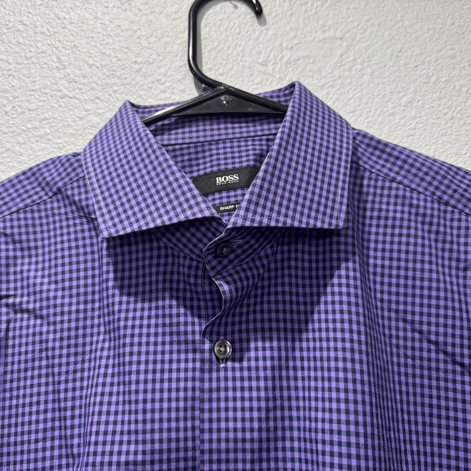 Hugo Boss Men's" Miles US" Sharp Fit Plaid Long Sleeve Dress Shirt, thumbnail 6