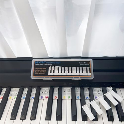 Piano Note Strips Pro, Thickened Anti-Stuck, Fit 88/61 Key Piano Keyboard, 