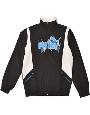 Puma Jungen Grafik Trainingsanzug Oberteil Jacke 11-12 Jahre Large schwarz BH37