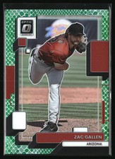 Zac Gallen Green Dragon /99 2022 Donruss Optic Arizona Diamondbacks