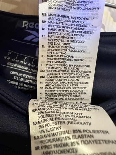 Leggings de compresión Reebok Lux 2.0 audaces azul marino y cielo, talla L, nuevos con etiquetas - Imagen 11 de 17