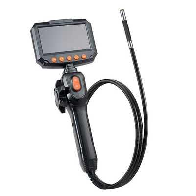 180° Articulating Endoscope: 0.24'' Lens, 4.3'' IPS, 8X Zoom, IP67, 4.9ft