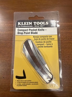 Klein Tools Wood Inlay Lockback Pocket Knife 44033 New
