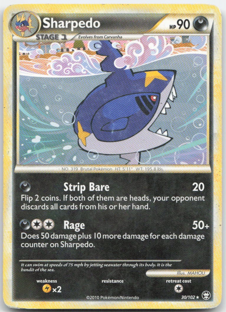 Sharpedo 30/102 Triumphant Rare Pokemon MP