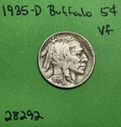 1935-D Buffalo 🦬 Indian Head Nickel 5c  Vf Very Fine