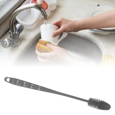 Silicone Bottle Brush Durable Long Handle Baby Bottle Cleaning Brush for Home