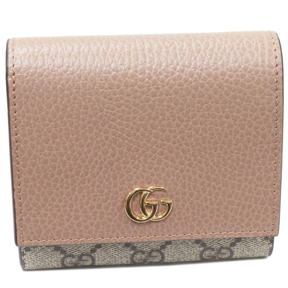 Gucci L Portefeuille Bi Pliable Fermeture Éclair (avec Porte Monnaie) GG Supreme Portefeuille Moyen PVC C