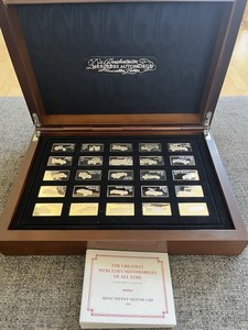 Greatest Mercedes Automobiles All TimeSilver Ingot Collection Franklin Mint COA
