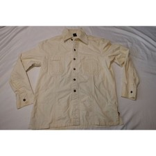 Vintage SEARS Jeans Joint Hong Kong Weaved Pockets L/S Work (?) Shirt Men Large