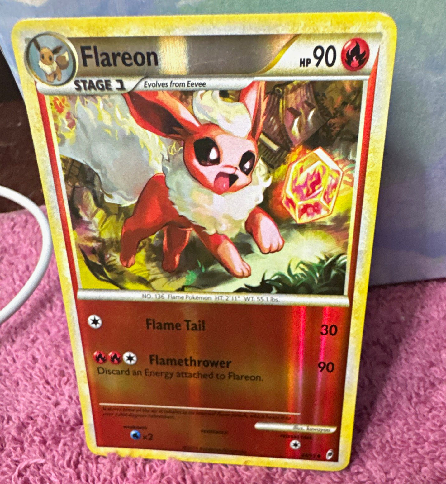 Flareon 16/95 Rare Holo Unleashed Stage 1 Pokemon TCG Card English HP 90
