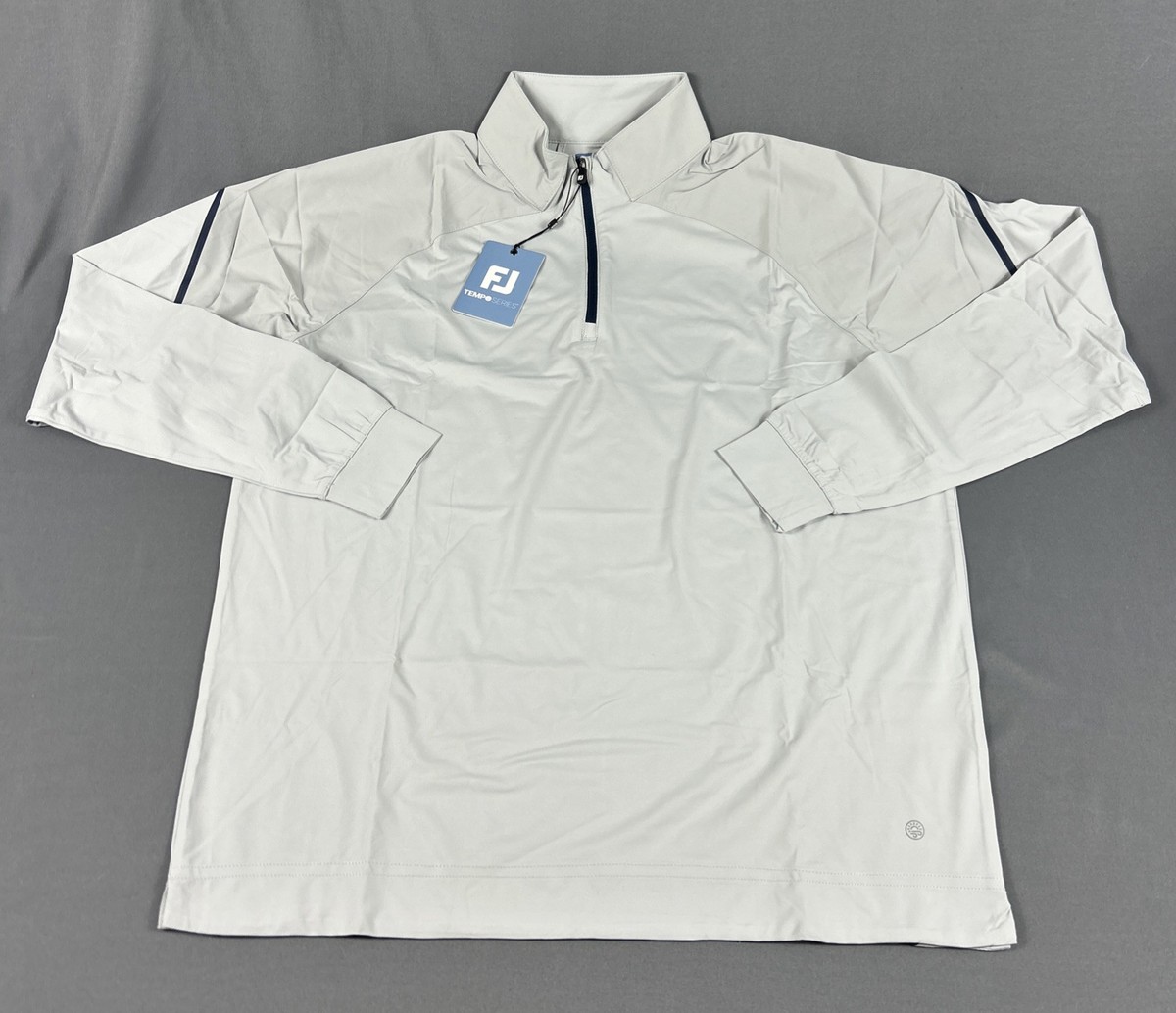 FootJoy Golf Pullover Tempo Series 1/4 Zip Medium Gray Nylon