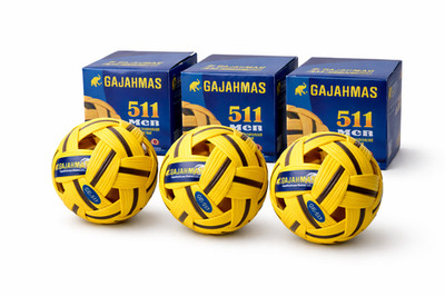 Indoor Outdoor Sepak Takraw Ball Gajah Emas 511 Synthetic Tournament Pro X 3pcs