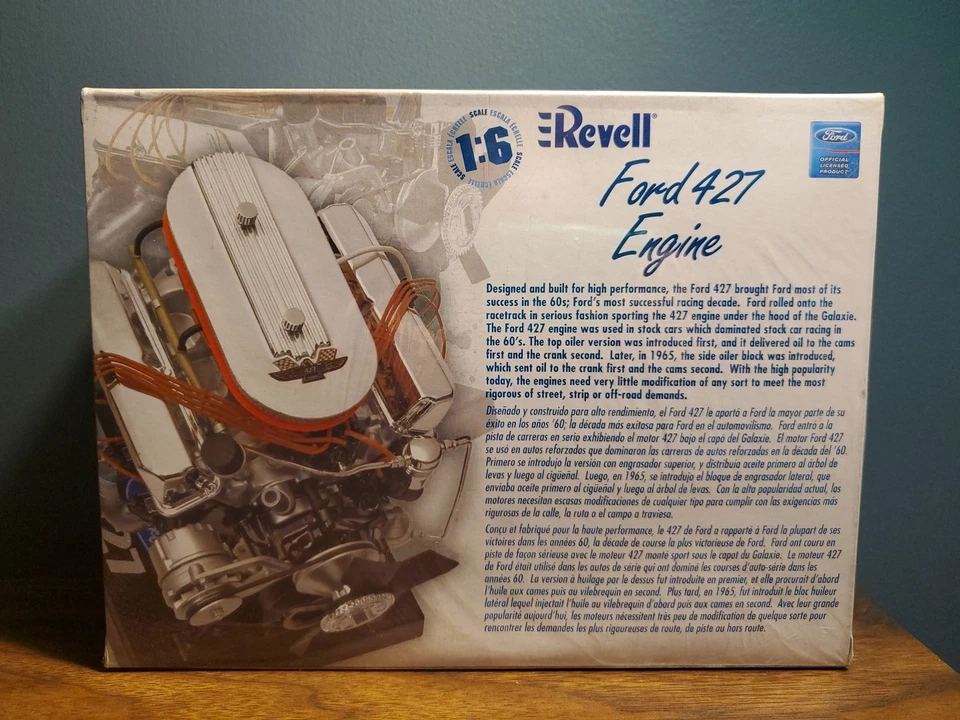 Revell Ford 427 Engine Model Kit #85-1443 1:6 Scale 2007 Factory Sealed  - Image 2 of 4