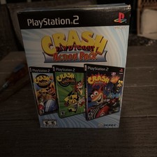 Crash Bandicoot Action Pack PS2 With Outer Sleeve Manuals Tested Free Ship