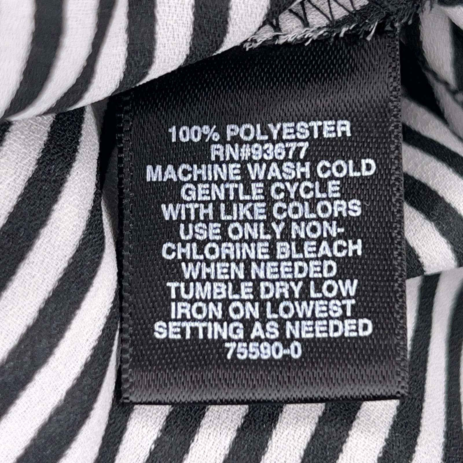 Medium Bold Elements Black White Striped Blouse C… - image 8