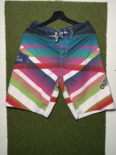 Rare Vintage Y2K Euro Spec Archived Quicksilver Embroidered Board Shorts Sz 30