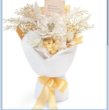 Preserved Flowers Bouquet, Platinum Faux Rose Bouquets, Eternal Roses Bouquet
