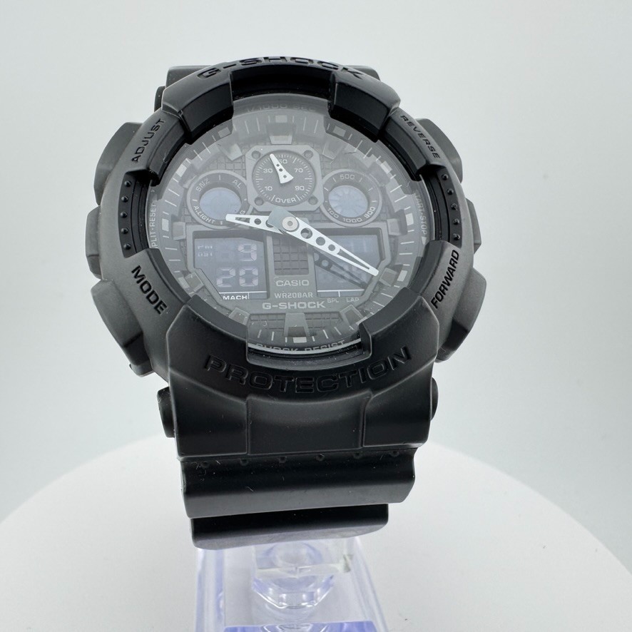 Casio Men's Watch G-Shock Black Resin Strap Hybrid GA-100 NEW