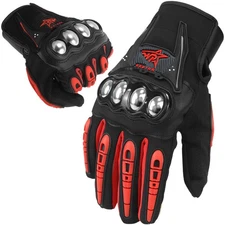 Winter Fleece Lined Motorcycle Gloves Touchscreen Alloy Steel Protection Gloves