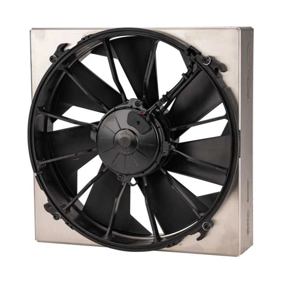 Derale 16815 High Output Single 12'' Electric RAD Fan/Aluminum Shroud Kit - Image 2 of 3