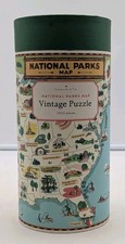 Cavallini Vintage 1000 Piece Puzzle 20x28 Tube Hand Sewn Muslin Bag New In Box