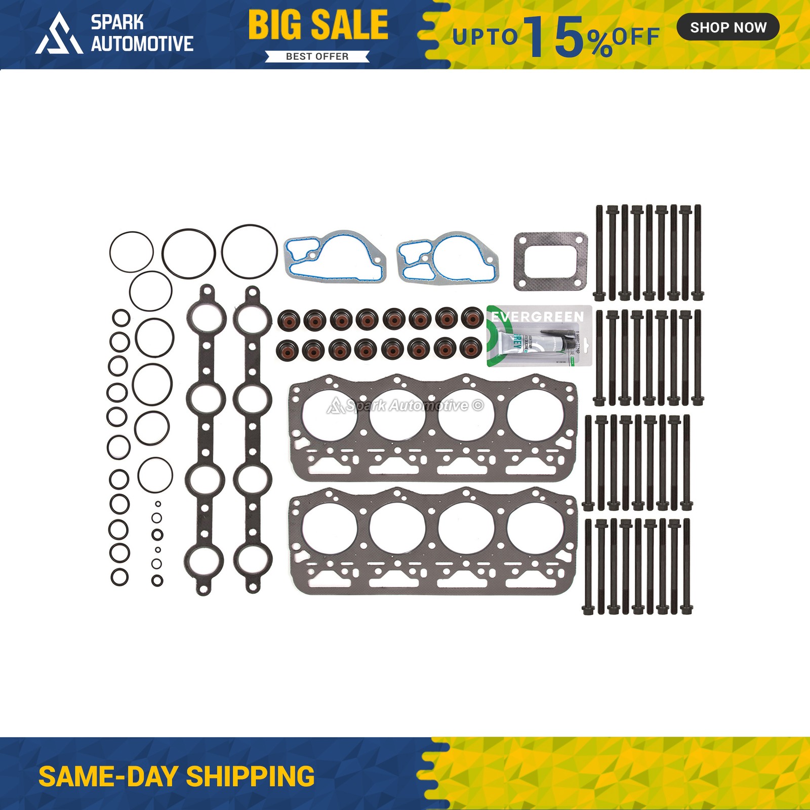 헤드 가스켓 볼트 세트는 94-03년식 포드 E350, E450, F250, F350 디젤 터보 7.3 F, K, M 모델에 적합합니다.
