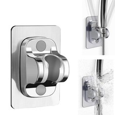Wall Mount Shower Head Holder Strong Adhesive Adjustable ABS Bathroom Bracket