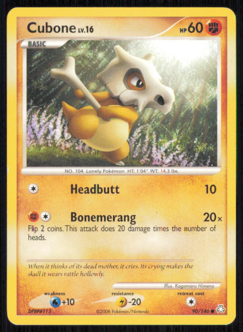 Cubone 90/146 Common Legends Awakened Pokemon Moderately Played