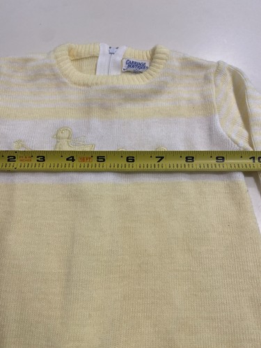 Vintage Kutsche Boutique Baby Einteiler gelb weiß Enten durchgehender Reißverschluss - Bild 7 von 9