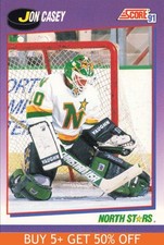 Jon Casey #191 1991-92 Score American Minnesota North Stars Hockey