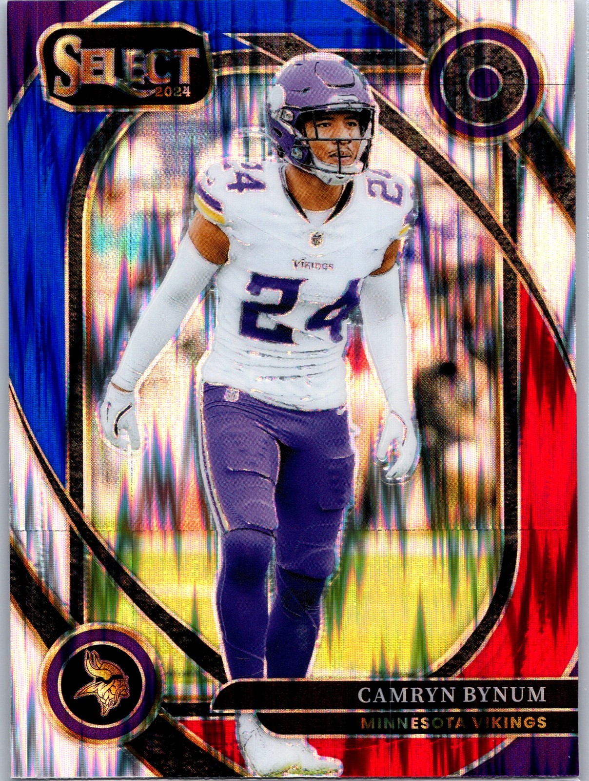 2024 Panini Select Camryn Bynum #234 Red & Blue Prizm Shock - Minnesota Vikings