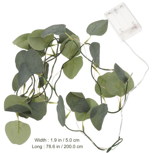 Lampe Feuille D'Eucalyptus Guirlande Verdure Artificielle Lumières Féériques - Imagen 12 de 12