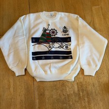 Made In Italy Child  s Lightweight Capri Sweater Never Worn White With Sailboat