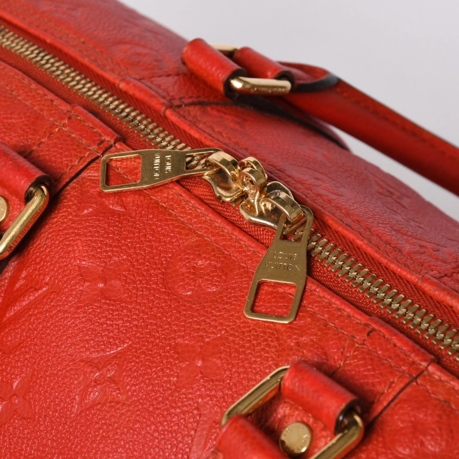Louis Vuitton Monogram Empreinte Keepall Bandouliere Red Shoulder Strap Booklet image 10
