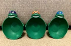 SET OF 3 TMNT CEREAL BOWLS TEENAGE MUTANT NINJA TURTLES VINTAGE 1990 (READ DESC)