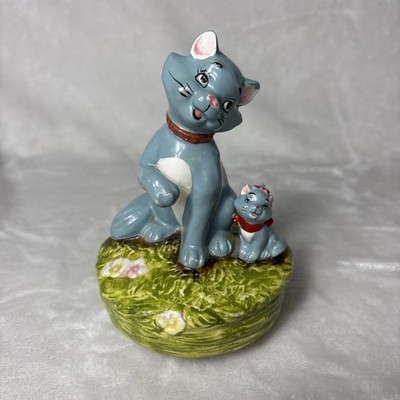 Vintage Schmid Walt Disney Productions Aristocats Music Box Thomas O Malley