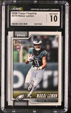MAKAI LEMON RC 2026 TOPPS FLAGSHIP FOOTBALL ROOKIE #319 CGC 10 GEM MINT EAGLES