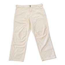 ANTHROPOLOGIE Pilcro The Wanderer Relaxed Leg Corduroy Pants Cream Size 34 NEW