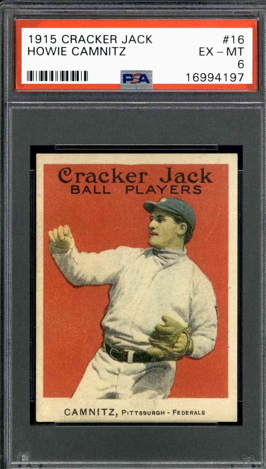 1915 Cracker Jack #16 Howie Camnitz - PSA 6