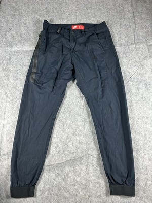 Nike Sportswear Bonded Tech Woven Essentials Jogger Pants Mens Size 34x27 Black