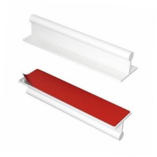 HRX Self-Adhesive Edge Fingerpull Door Handle - Easy to Install 2 White