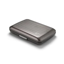 ÖGON -DESIGNS- Aluminum card holder with metal lock, RFID protection agains