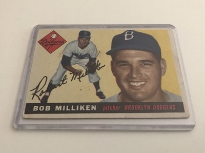 1955 Topps Bob Milliken #111 Brooklyn Dodgers Vintage Baseball Card VG EX